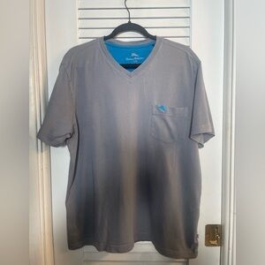 Tommy Bahama Size Large L New Bali Skyline V-Neck Tee in 100% Pima Cotton